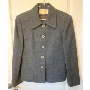 Vintage Blazer Suit Jacket in Grey (Part of Matching Set)